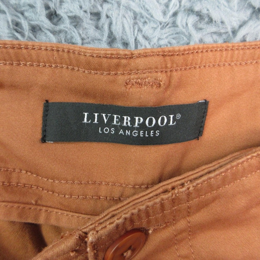 Liverpool Pants Womens 10 Orange Chino Wide Leg Relaxed Pockets 31x27.5* NWT - Picture 11 of 16